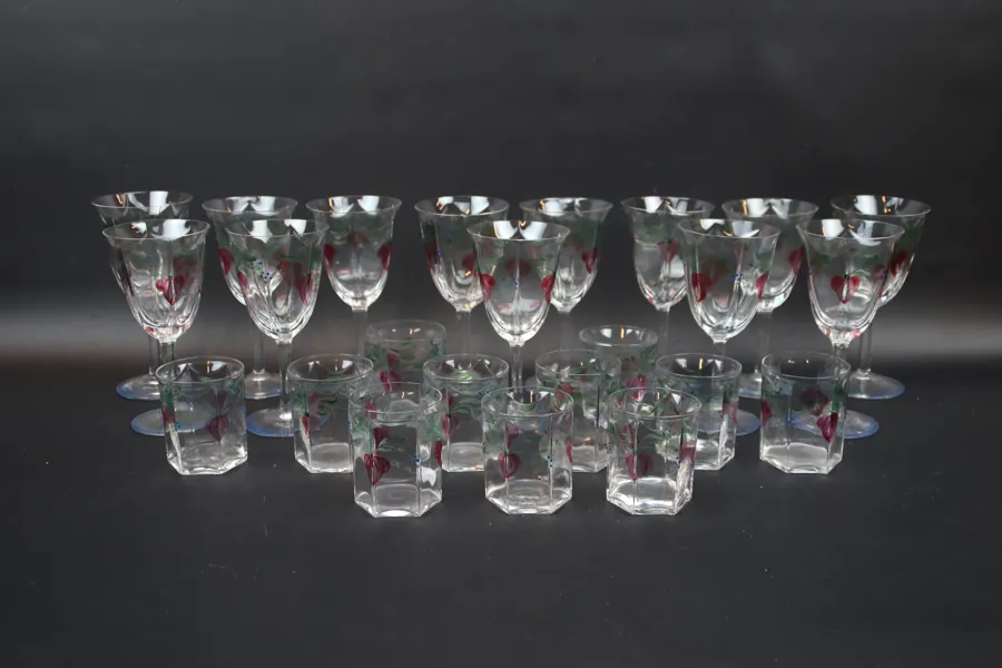 Eva Englund, glas, 24 st, "Maja", Orrefors.