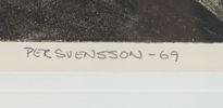 Per Svensson, originaletsning, nr 12/50, signerad, 1969.