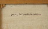 Gerhard Wihlborg, ''Skylar i Höstlandskap, Löderup'', olja på duk, signerad.
