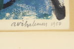 Arno Vihalemm, monotypi och målning, 1950.