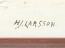 Hjalmar Larsson, Malmömotiv, olja på duk, signerad.