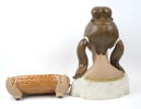 Figurin med skål, 2 delar, keramik, Lladro.