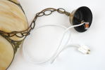 Taklampa, glas/metall, tiffanystil.