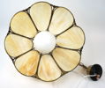 Taklampa, glas/metall, tiffanystil.