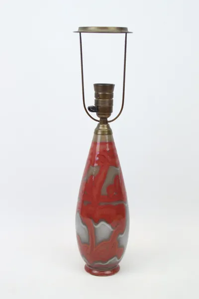 Bordslampa, keramik, Höganäsbolaget, troligen Edgar Böckman.