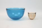 Sven Palmqvist, "Fuga", skålar, 2 st, glas, Orrefors.