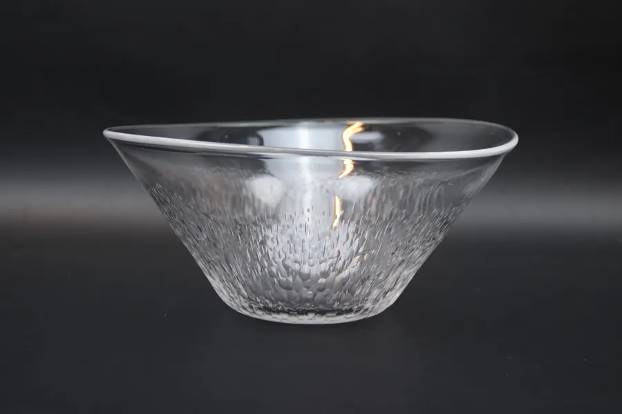 Edvin Öhrström, skål, glas, Orrefors, signerad.