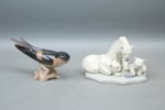 Figuriner, 2 st, Bing & Gröndahl och Lladro.
