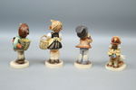 Figuriner, 4 st, porslin, Hummel, Goebel.