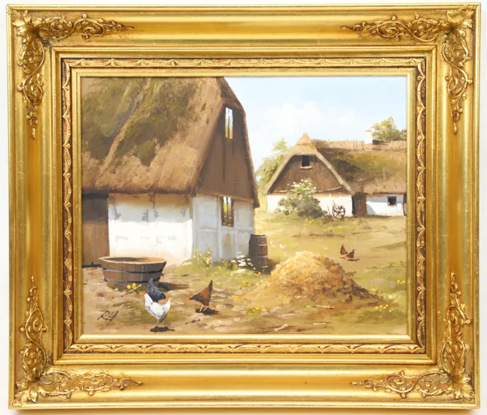 Roald Hansen, olja på duk, monogramsignerad.