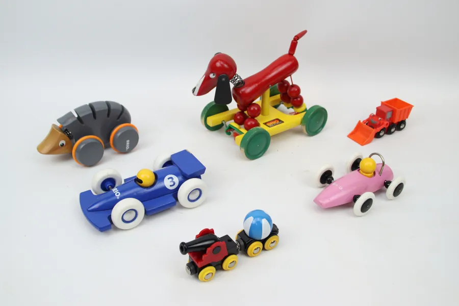 Leksaker, 7 delar, trä/plast, Brio.