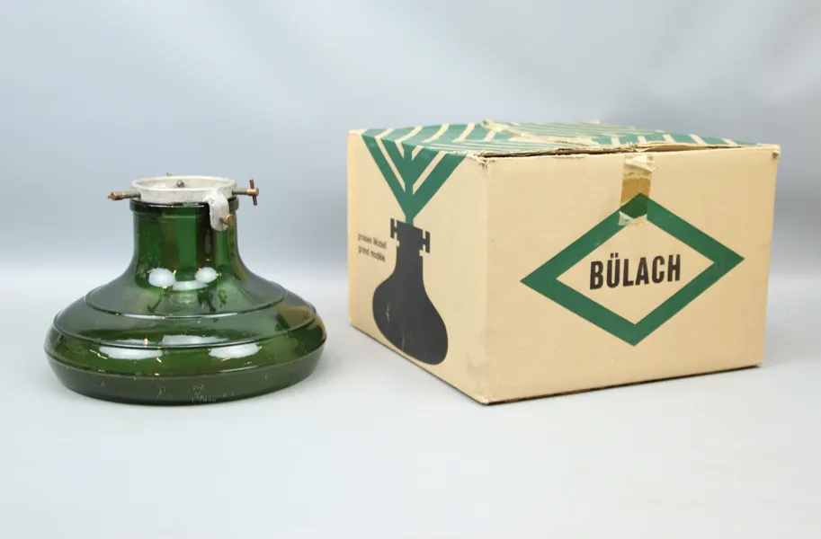 Julgransfot, glas/metall, Bülach, Schweiz.
