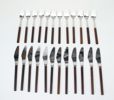 Tias Eckhoff, bestick, 12+12 st, teak/rostfritt, Lundtofte, Danmark.