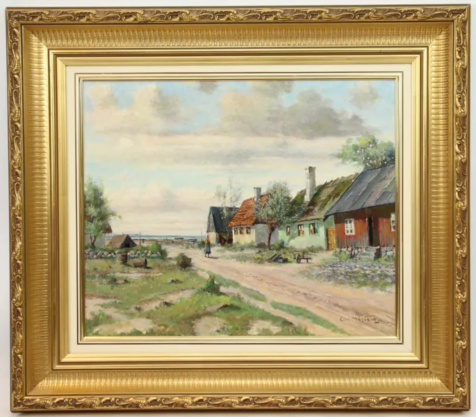 Carl Månsson, olja på duk, signerad.