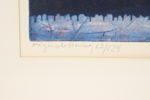 Bertil Lundberg, "Skymningsspegling", originaletsning 62/125, signerad, 1977.