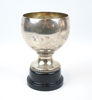 Pokal på träsockel, silver, C.G. Hallberg.