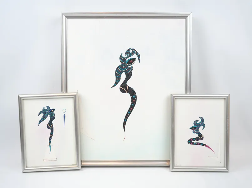 Torbjörn Birch, olja på duk, 3 st, signerade, 1988.