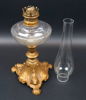 Fotogenlampa, glas/metall.