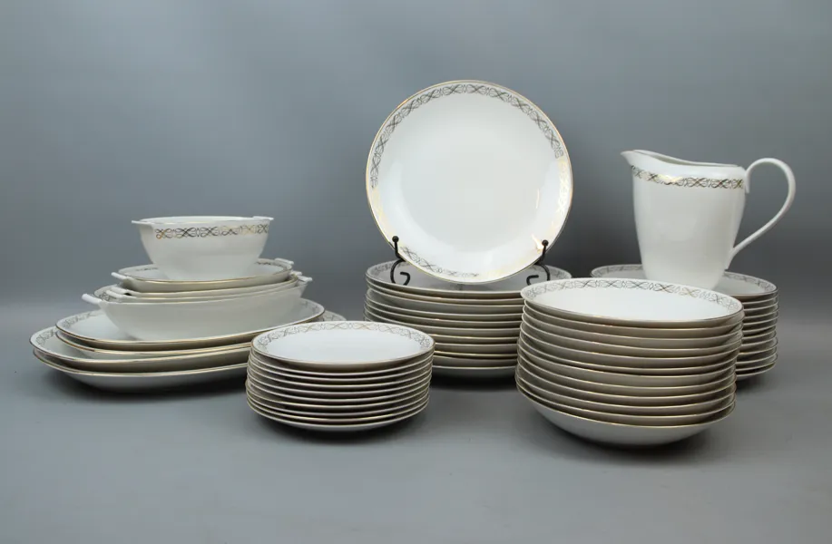 Matservis, 56 delar, porslin, Gilda, Lidabruk, Rörstrand.