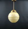 Taklampa, glas/metall, 1930/40-tal.