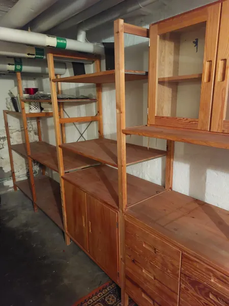 Hyllsystem, furu, "IVAR", IKEA, 1970-tal.