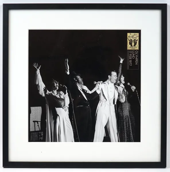 "The Manhattan Transfer", Olympen Lund, 1977, fototryck, Bilder i Syd.