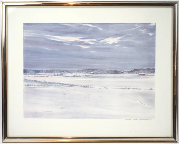 Berndt-Rune Jäverbrant, färglitografi, signerad, 1986.