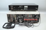 Denon Receiver AVR-1707, och cd-spelare Sony CDP-312, med fjärrkontroller.