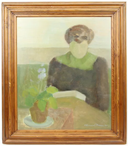 Gunnar Persson, olja på pannå, signerad, 1945.
