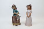 Figuriner, 2 st, keramik, Lladro och Jie.