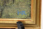 Hans Osvald Larsson, olja på pannå, monogramsignerad.