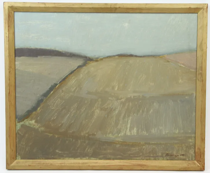 Helge Lundström, olja på pannå, 1960.