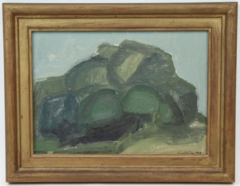 Helge Lundström, olja på pannå, signerad, 1960.