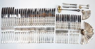 Bestickservisdelar, 114 st, silver 813, ''Hansa'', Finland.