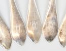 Matskedar, 6 st, silver 813, Finland.