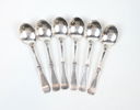 Kaffeskedar, 6 st, silver, ''Uppsala''.