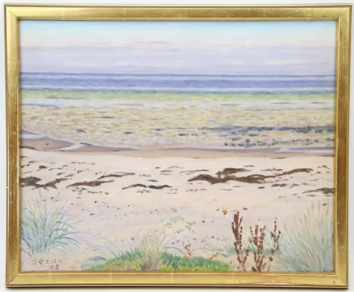 Haruo Sezaki, Österlenmotiv, olja på duk, signerad, 1968.