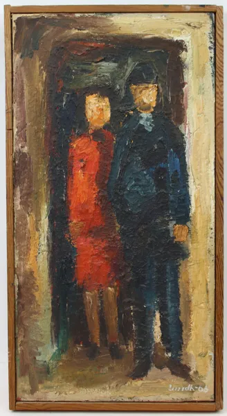 Karl Bertil Lundh, olja på duk, signerad, 1966.