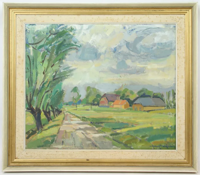 Henry Mayne, olja på duk, signerad.