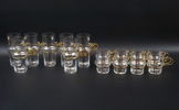 Börge Lindau och Bo Lindekrantz, Irish Coffee glas, 15 delar, glas/metall, ''Hot & Cold'', Orrefors.