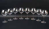Erika Lagerbielke, vinglas, 8 st, ''Difference Mature'', Orrefors.