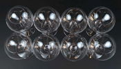 Erika Lagerbielke, vinglas, 8 st, ''Difference Mature'', Orrefors.