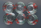 Snapsglas och karaffer, 8 delar, glas, Holmegaard, Danmark.