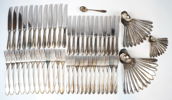 Bestickservis, 85 delar, nysilver, ''Slottsbarock''.