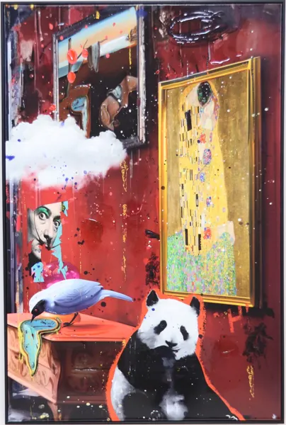 Tryck på duk, "X-Panda", highgloss.