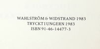 Erik Dahlberg, "Svecia Antiqua Et Hodierna'', bok, Wahlström & Widstrand, 1983.
