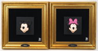Joakim Lindstrup, Musse och Mimmi Pigg, väggrelief, 2 st, Jie Art Disney Collection.