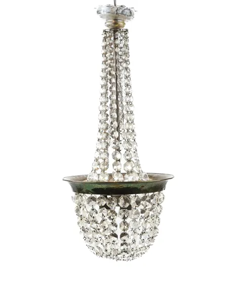Takkrona, glas/metall.