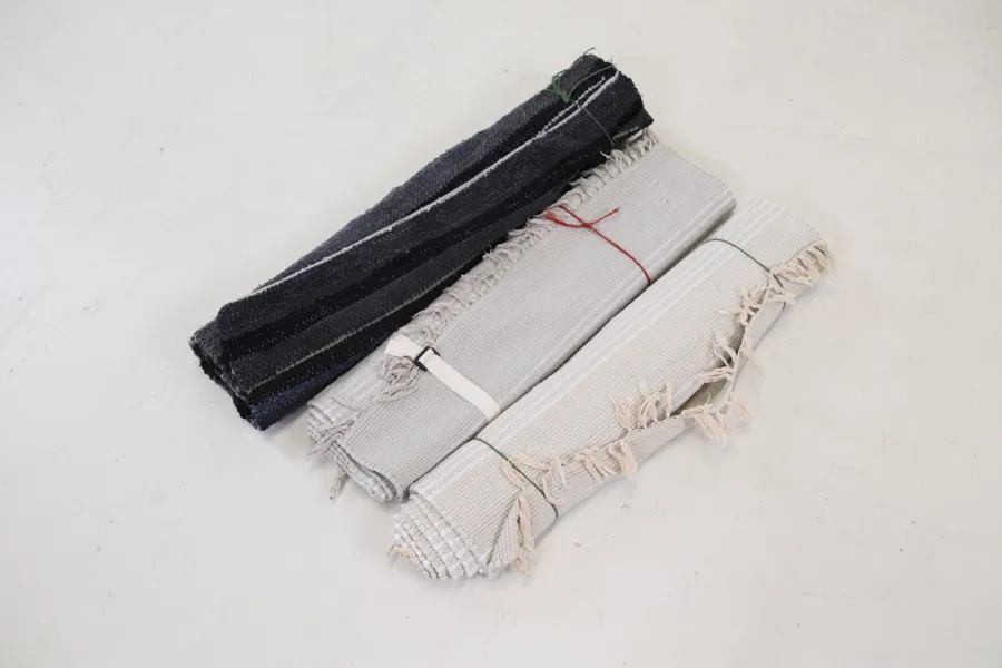 Trasmattor, 3 st, textil.