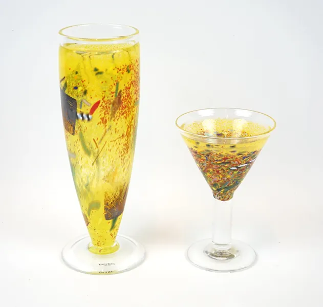 Bertil Vallien, vas och polakglas, glas, ''Satellite'', Kosta Boda, signerade.